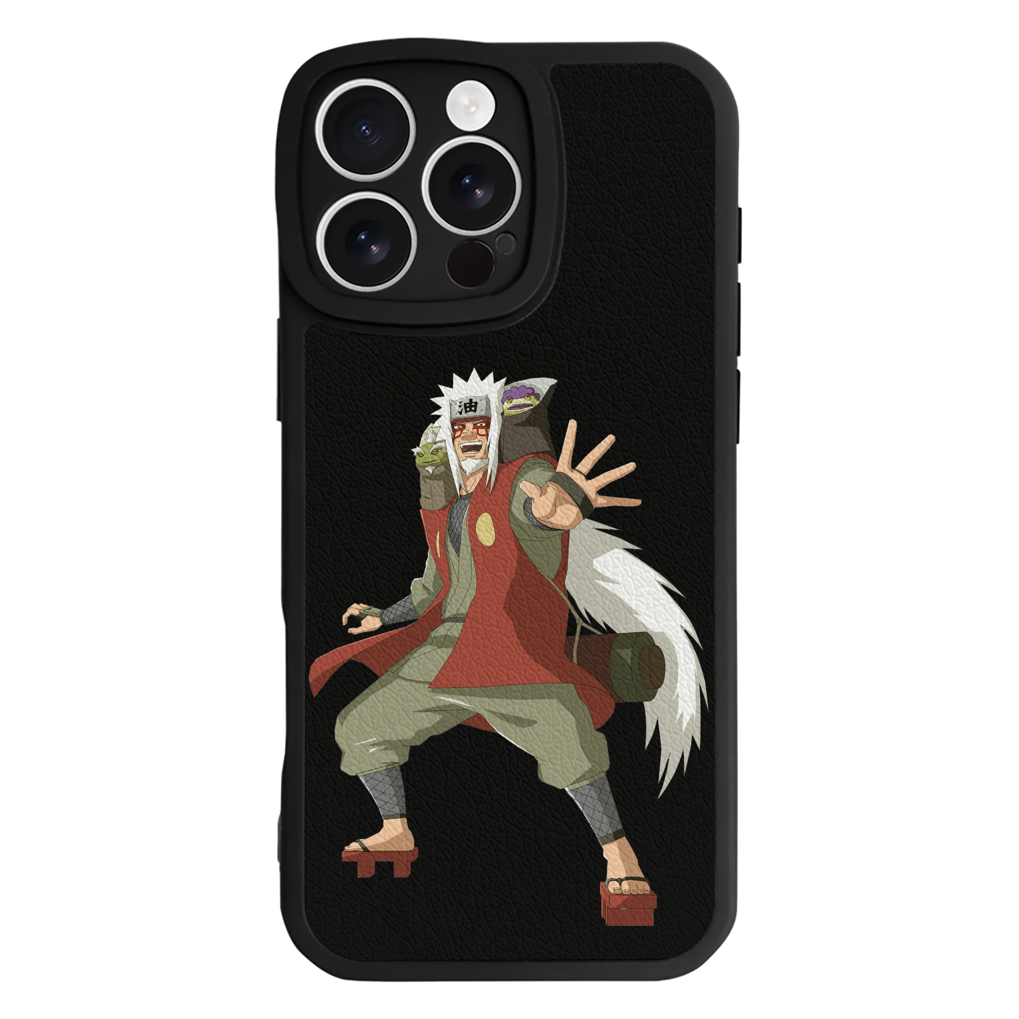 （画像用） NARUTO -ナルト- 自来也（じらいや） Jiraiya 【iPhone 16シリーズ対応】シリコンスマホケース（レザー調） 材質：シリコン